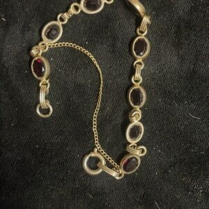 Elegant Gold and Black Stone Bracelet